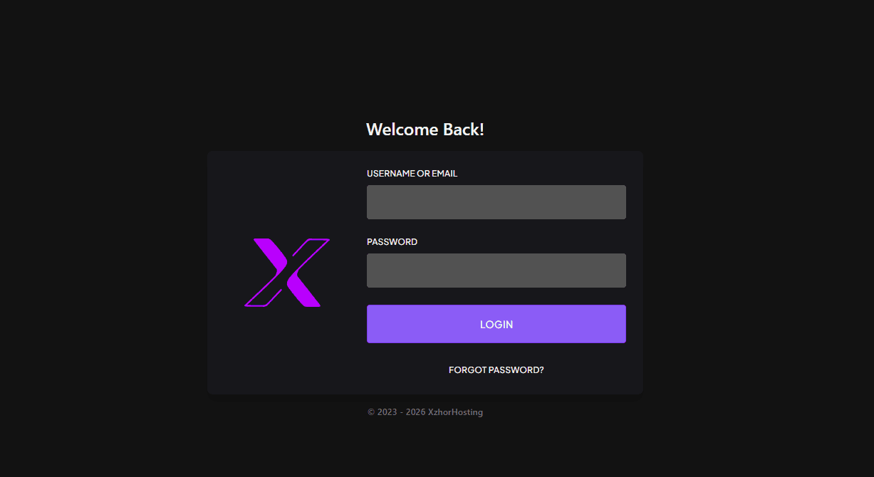 Halaman Login Panel